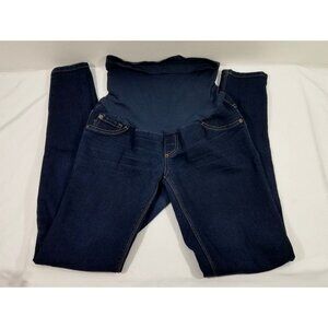 Indigo Blue Womens Blue Skinny Maternity Jeans Stretch Size Small Dark Wash